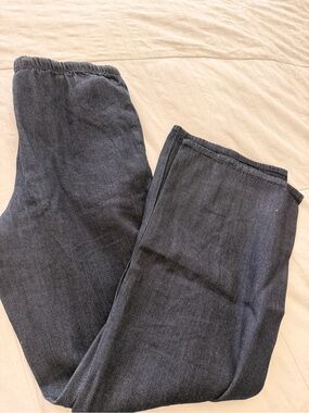 H&M Dark Blue Elastic Waist Denim Skirt